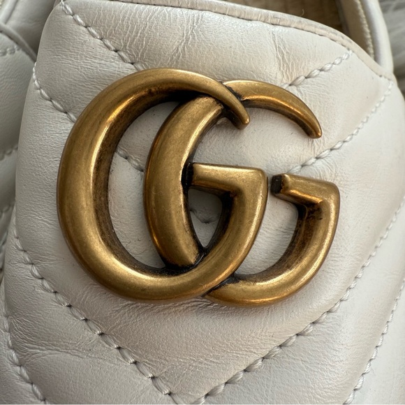 GUCCI Marmont Double G Logo Espadrilles Size 37.5 (7.5) - Picture 2 of 13